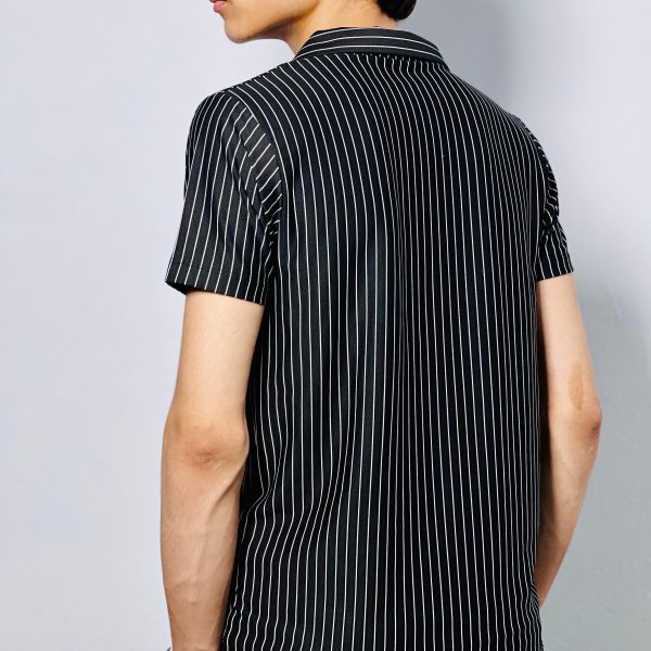 Old Money Black Pinstripe T-Shirt
