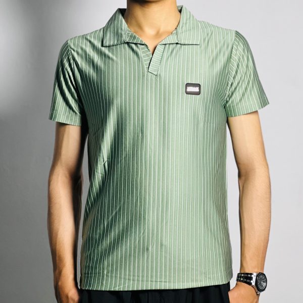 Old Money – Pastel Green with White Pinstripes